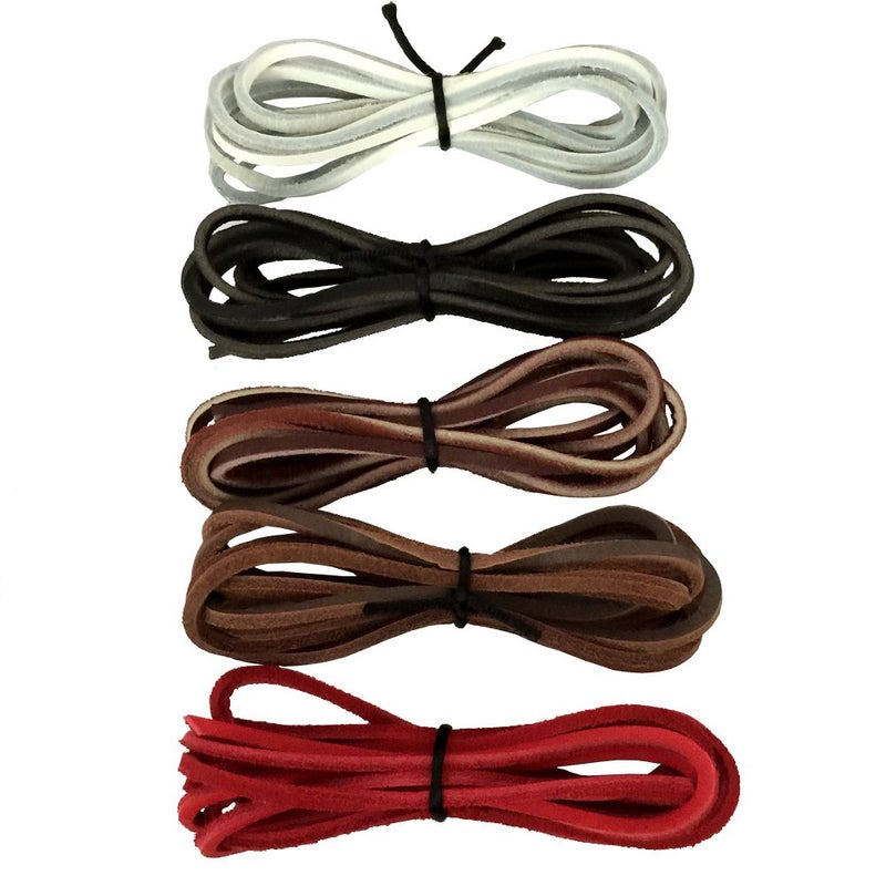 Goodlace 1 PCS of 1/8" Rawhide Leather Shoelaces Shoe Boot Laces Shoestrings Cord (Brown, 160CM) - Image 4